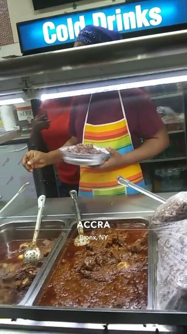 West African dishes on a casual restaurant table.